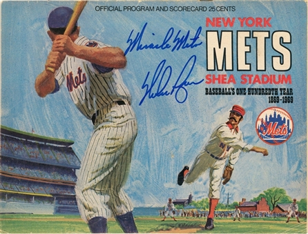 Nolan Ryan Autographed 1969 New York Mets 100th Anniversary Edition Official Program - Scored (Ryan Holo & FSC)
